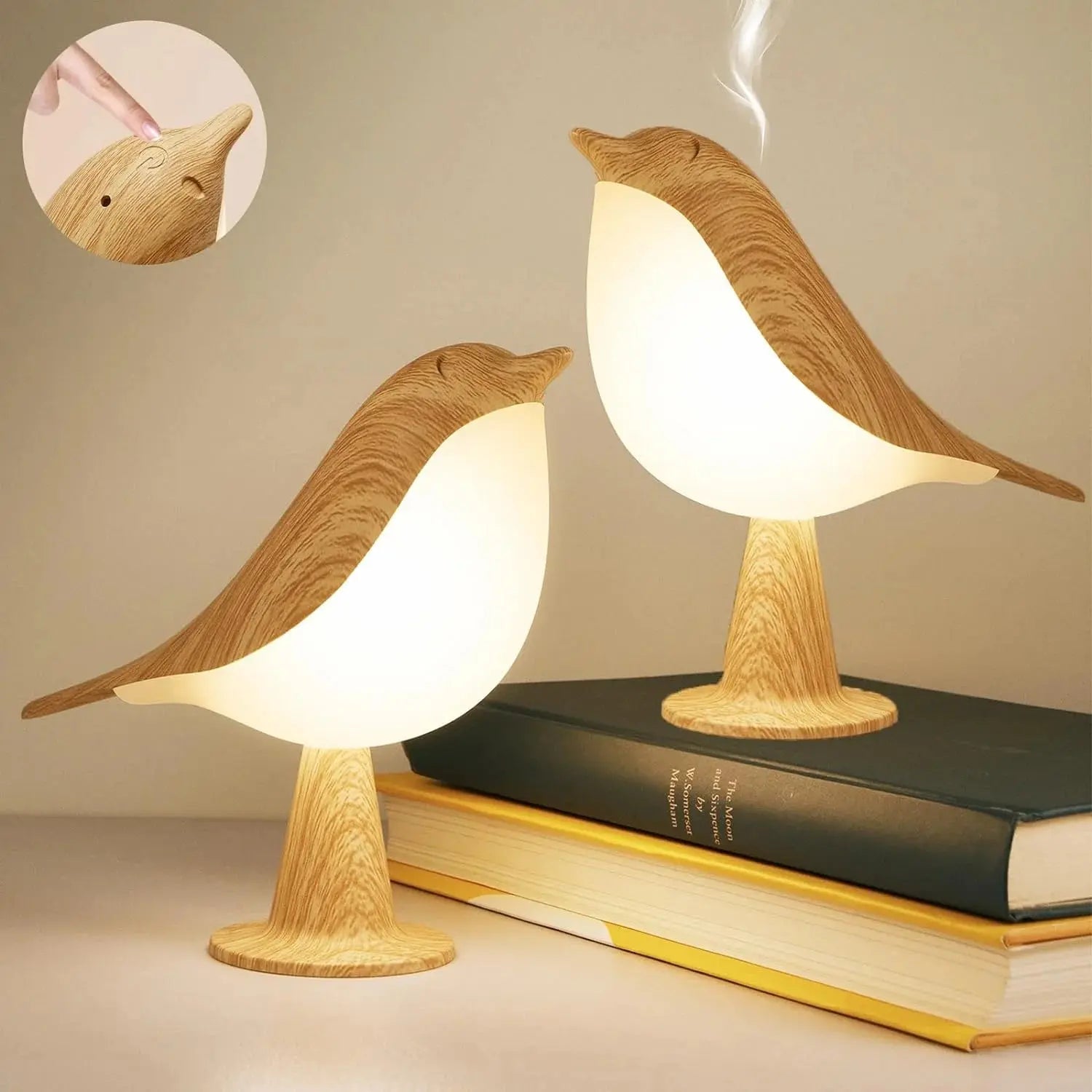 Houten Vogel Nachtlamp Homekyn