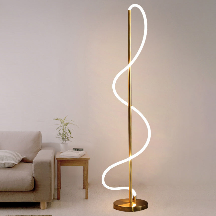 Minimalistische Zwart & Goud Staande LED Lamp