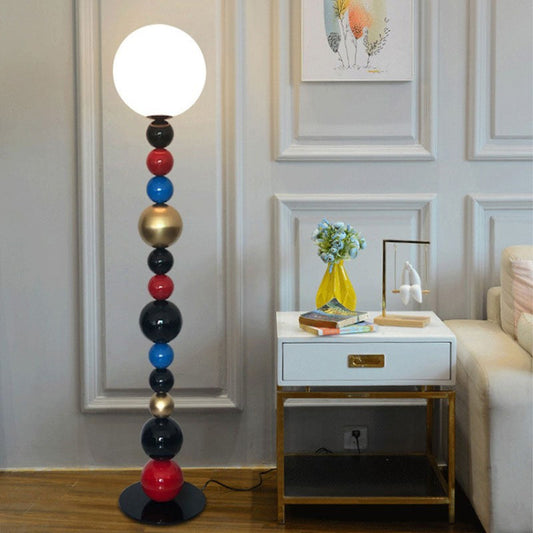 Scandinavische Staande Lamp met Glazen Bollen