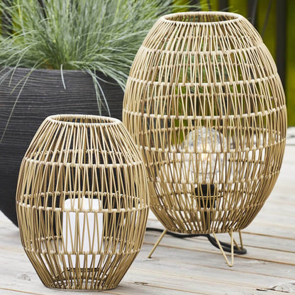 Moderne Japanse Rotan Vloerlamp Rond