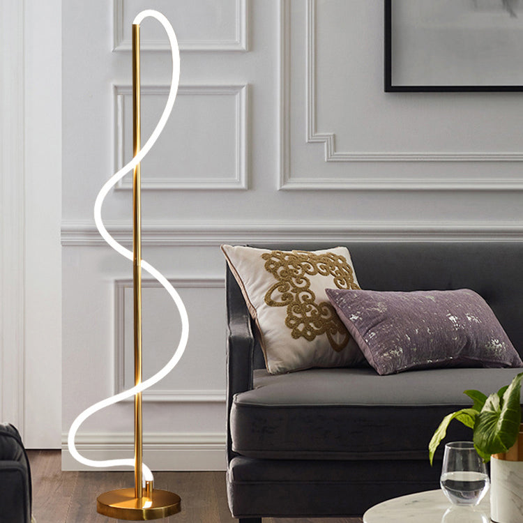 Minimalistische Zwart & Goud Staande LED Lamp