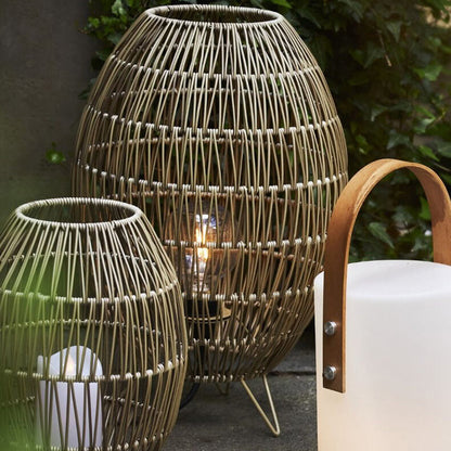 Moderne Japanse Rotan Vloerlamp Rond