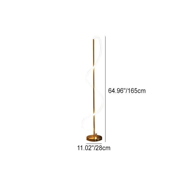 Minimalistische Zwart & Goud Staande LED Lamp