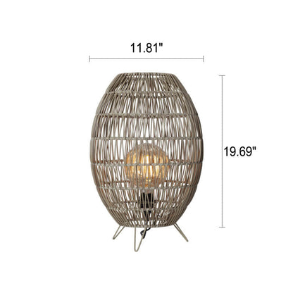 Moderne Japanse Rotan Vloerlamp Rond