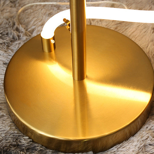 Minimalistische Zwart & Goud Staande LED Lamp