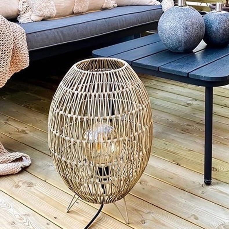 Moderne Japanse Rotan Vloerlamp Rond