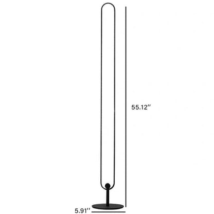 Minimalistische Zwarte Ring LED Vloerlamp