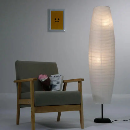 Nordic Minimalistische Vloerlamp - Rijstpapier Kolomlamp met 2 Lichtpunten Homekyn