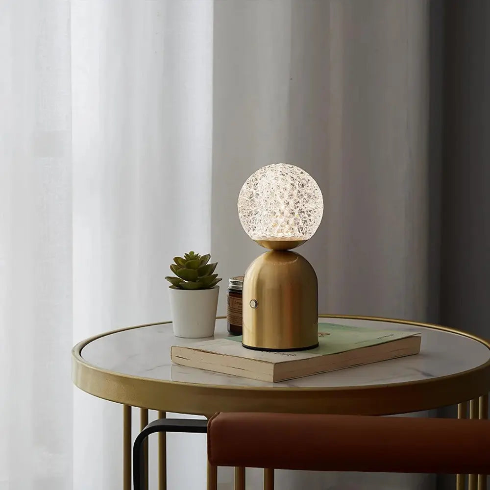 Kristallen Globe Draadloze Tafel Lamp Homekyn