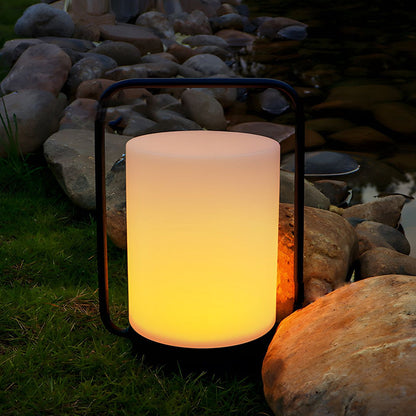 Zwarte IP65 Draagbare Buitenlamp met Witte Schaduw en USB