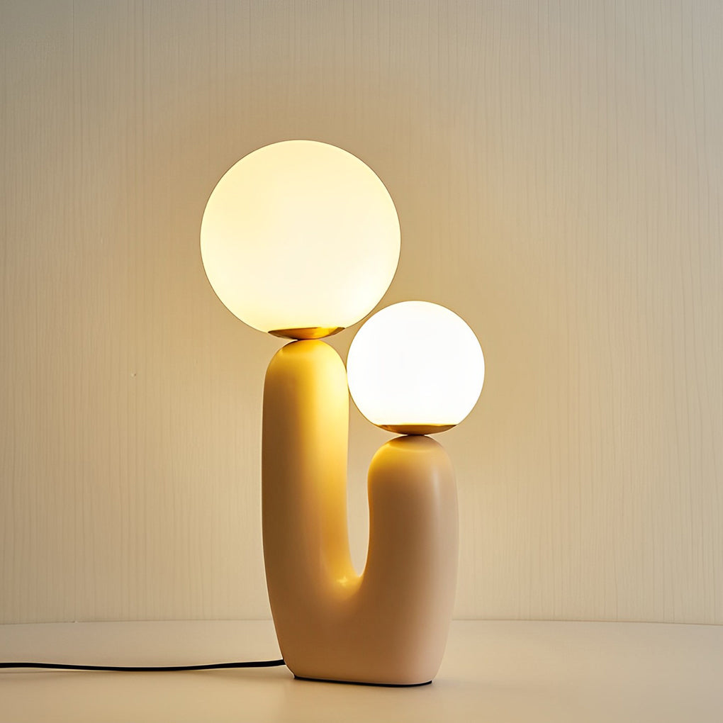 Moderne Beige Cactus LED Tafellamp