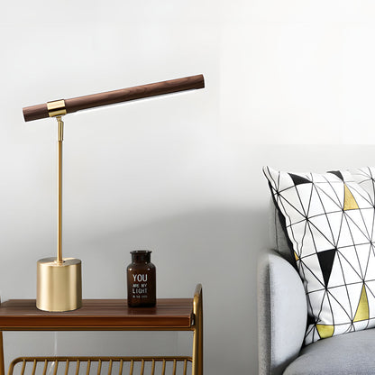 Minimalistische Houten LED Bureaulamp - Dimbare Lichtbalk