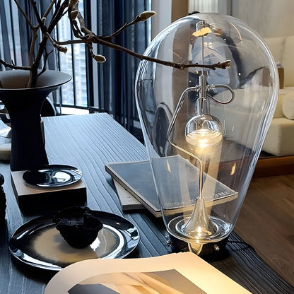 Glazen Bureaulamp met Touch Dimming en Bolontwerp