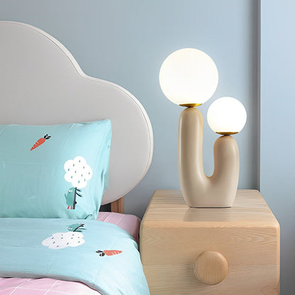 Moderne Beige Cactus LED Tafellamp