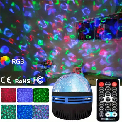 Star Galaxy Projector – Ocean Wave LED Nachtlamp met 7 Kleuren en Patronen