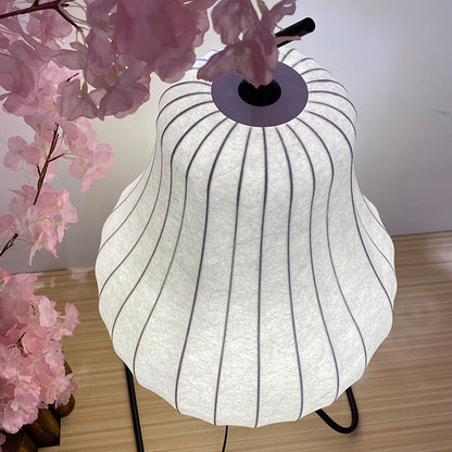 Traditionele Japanse Vloerlamp - Perzik Zijde Lampenkap