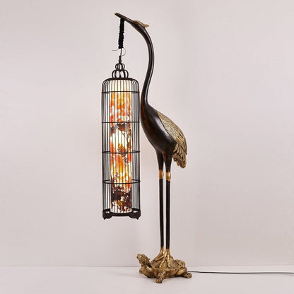 Traditionele Chinese Kraanvogel Lantaarn Vloerlamp