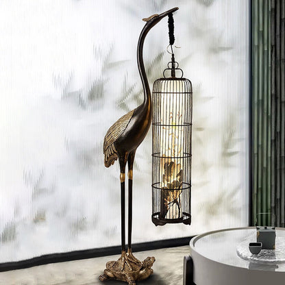 Traditionele Chinese Kraanvogel Lantaarn Vloerlamp