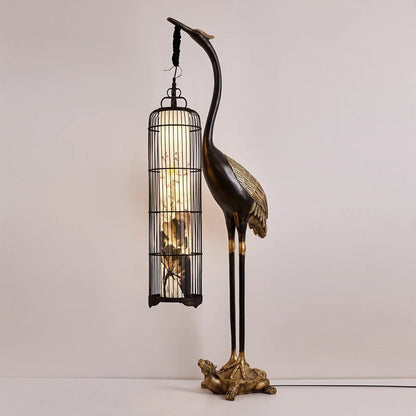 Traditionele Chinese Kraanvogel Lantaarn Vloerlamp