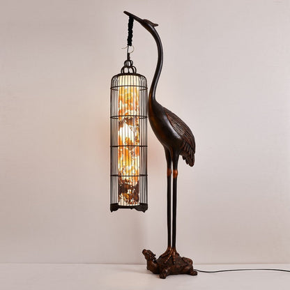 Traditionele Chinese Kraanvogel Lantaarn Vloerlamp