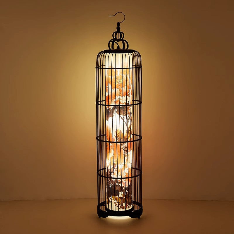 Traditionele Chinese Kraanvogel Lantaarn Vloerlamp