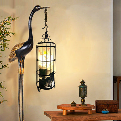 Traditionele Chinese Kraanvogel Lantaarn Vloerlamp