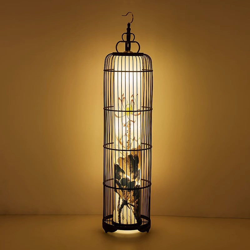 Traditionele Chinese Kraanvogel Lantaarn Vloerlamp