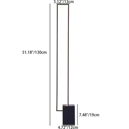 Moderne IJzer en Marmer LED Vloerlamp