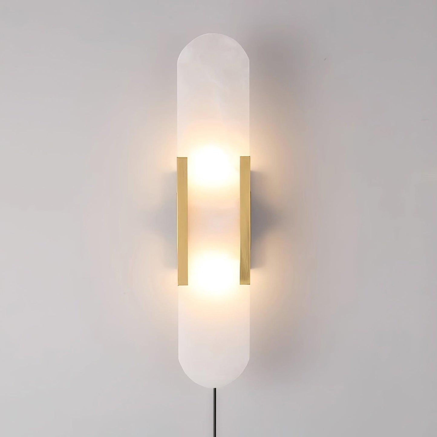 Melange Verlengde Wandlamp met Handgesneden Albast