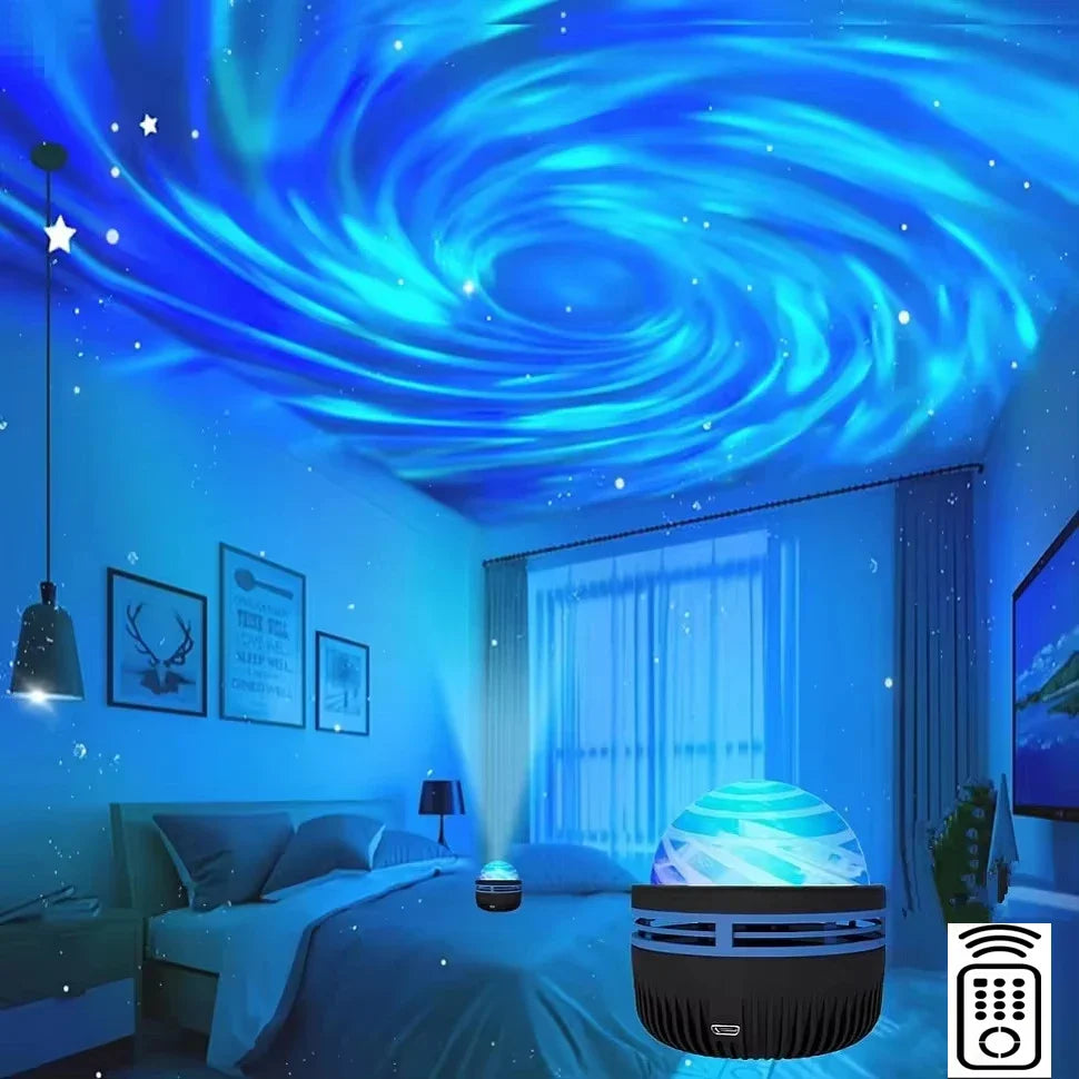 Star Galaxy Projector – Ocean Wave LED Nachtlamp met 7 Kleuren en Patronen