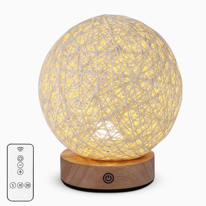 LED Tafellamp met Rotan Wicker Kap