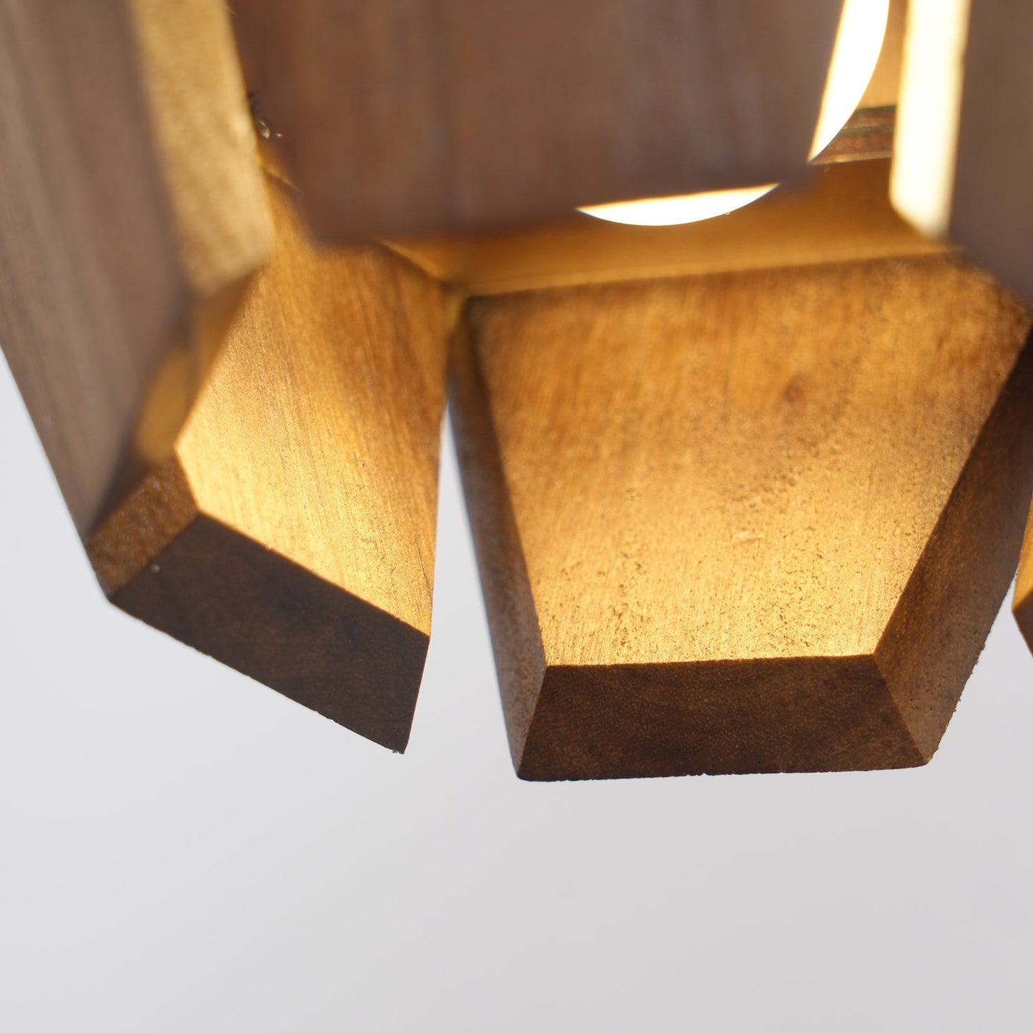 Wood Astris Wandlamp - Luxe Houten en Gouden Metaal Design