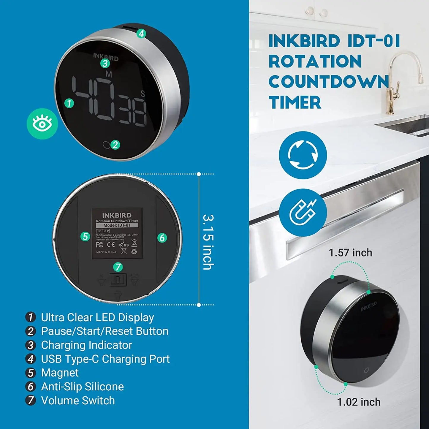 Digitale Keuken Timer IDT-01 Homekyn