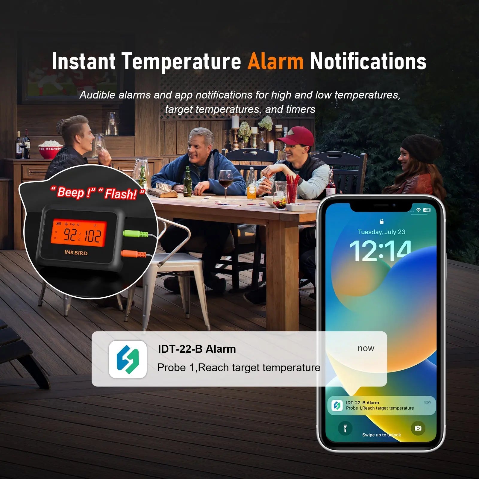 Bluetooth BBQ Thermometer Homekyn