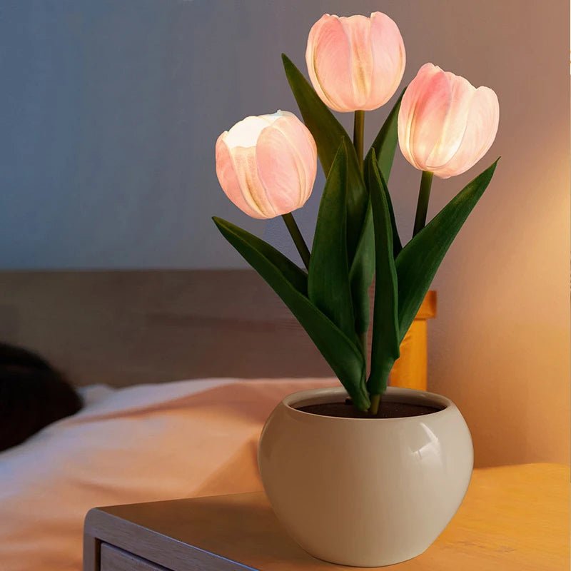 LED Tulp Lamp - Elegante Bloempot Nachtlamp