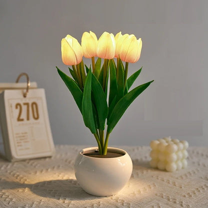 LED Tulp Lamp - Elegante Bloempot Nachtlamp