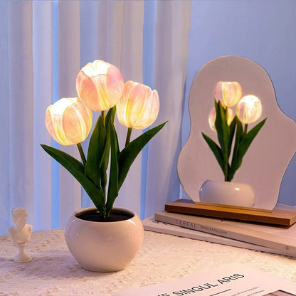 LED Tulp Lamp - Elegante Bloempot Nachtlamp