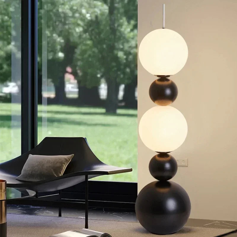 Moderne Staande LED Vloerlamp - Glazen Bol Design