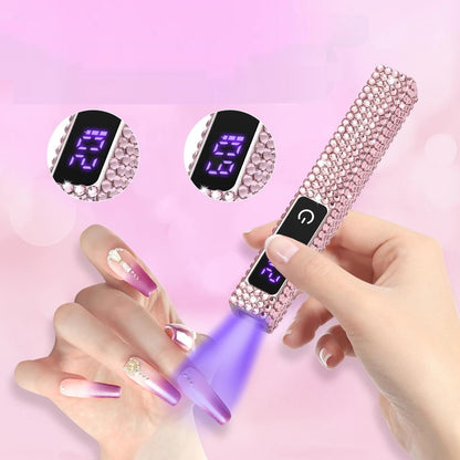 Draagbare Handheld UV LED Nagellamp met Strass-Steentjes