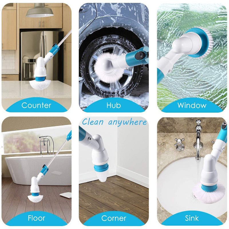 Turboclean Elektrische Spin Scrubber Set – Draadloze Vloerreiniger