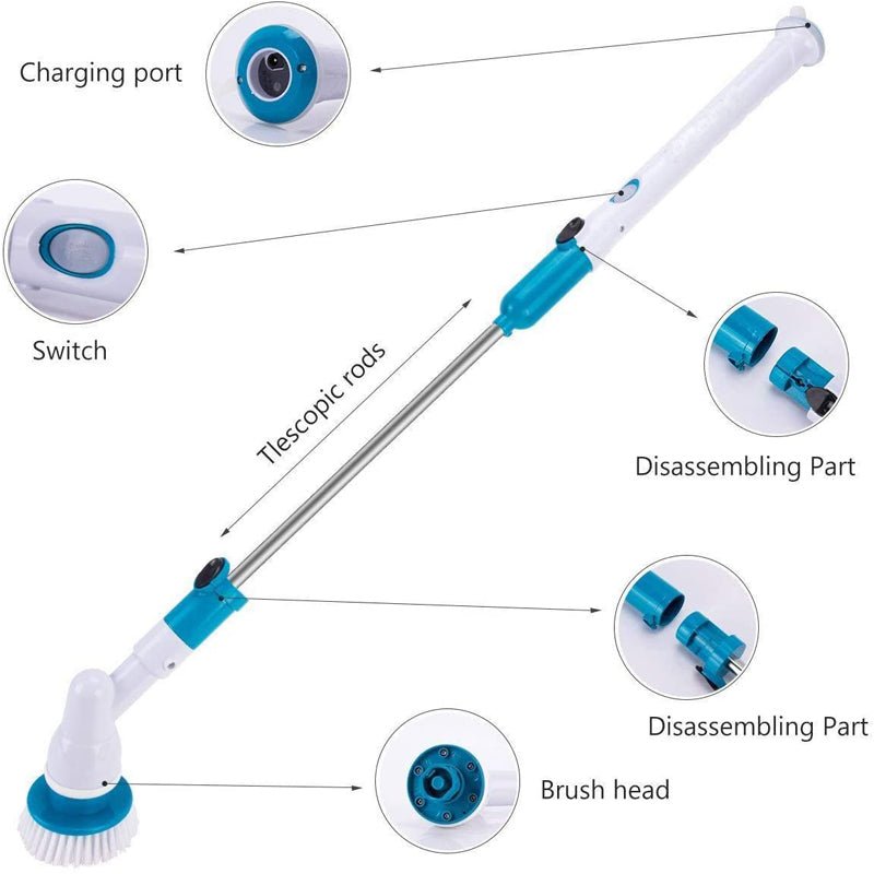 Turboclean Elektrische Spin Scrubber Set – Draadloze Vloerreiniger